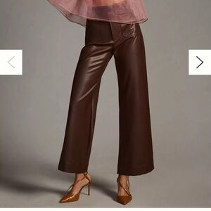 Maeve Cropped Faux Leather Pant